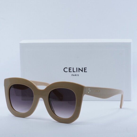 FINAL PRICE NEW CELINE CL4005FN 57Z BEIGE/SMOKE SUNGLASSES - Picture 1 of 10